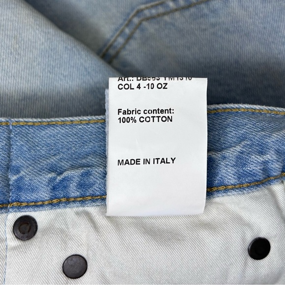 R13 Damin Pleated Shorts Lennon Blue Cut Off Frayed High Waist Sz 27 - Picture 7 of 7